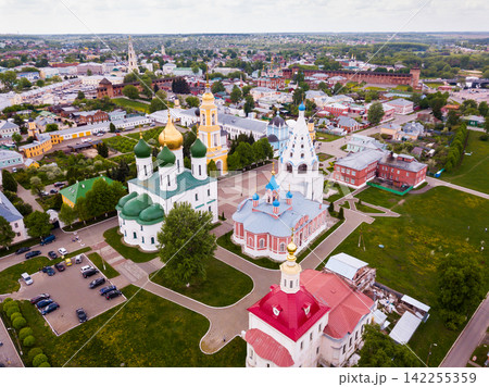 View from drone of Kolomna with Kremlin View from drone of Kolomna with Kremlin 142255359