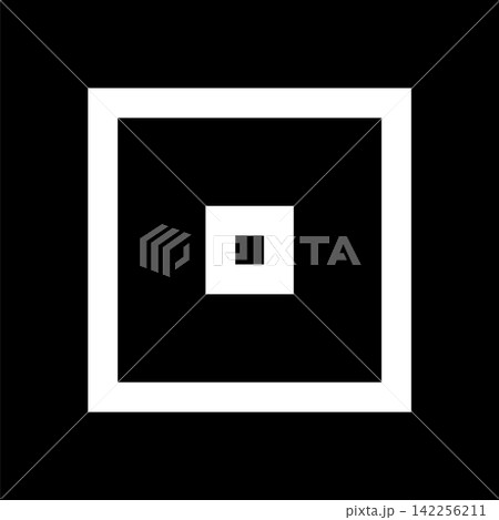 Square shape dynamic blend. Futuristic technology element Square shape dynamic blend. Futuristic technology element 142256211