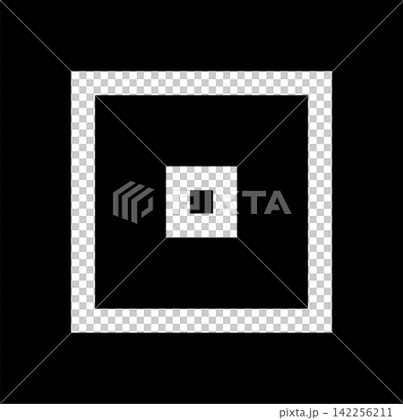 Square shape dynamic blend. Futuristic technology element Square shape dynamic blend. Futuristic technology element 142256211