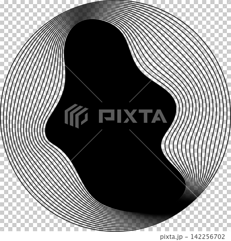 Circle frame emblem blend line for badges, banner, tag, logo 142256702