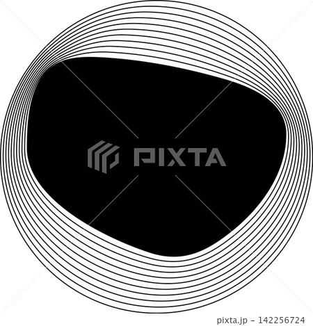 Circle frame emblem blend line for badges, banner, tag, logo 142256724