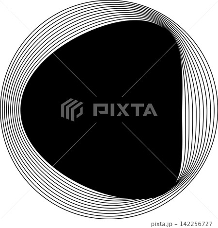 Circle frame emblem blend line for badges, banner, tag, logo 142256727