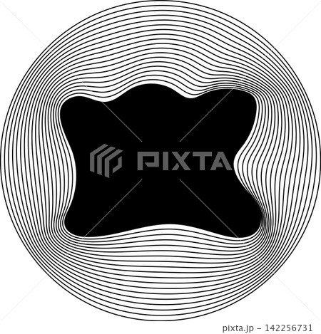 Circle frame emblem blend line for badges, banner, tag, logo 142256731