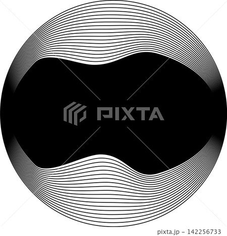 Circle frame emblem blend line for badges, banner, tag, logo 142256733