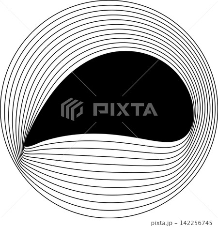 Circle frame emblem blend line for badges, banner, tag, logo 142256745