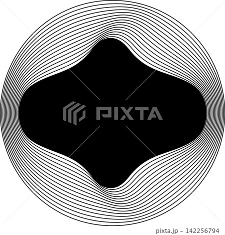 Circle frame emblem blend line for badges, banner, tag, logo 142256794