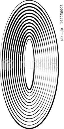 Oval icons with lines. Geometric shape Oval icons with lines. Geometric shape 142256908
