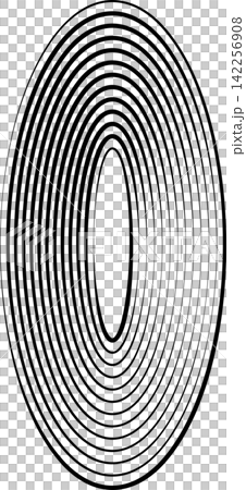 Oval icons with lines. Geometric shape Oval icons with lines. Geometric shape 142256908