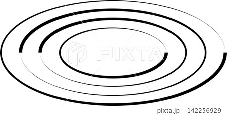 Oval icons with lines. Geometric shape Oval icons with lines. Geometric shape 142256929