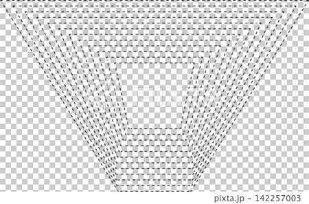 Square dashed line with blending. Futuristic technology element Square dashed line with blending. Futuristic technology element 142257003
