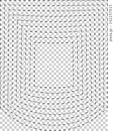 Square dashed line with blending. Futuristic technology element Square dashed line with blending. Futuristic technology element 142257015