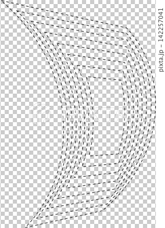 Square dashed line with blending. Futuristic technology element 142257041