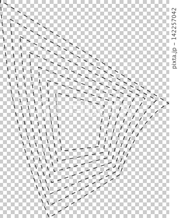 Square dashed line with blending. Futuristic technology element Square dashed line with blending. Futuristic technology element 142257042