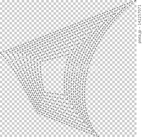 Square dashed line with blending. Futuristic technology element 142257071
