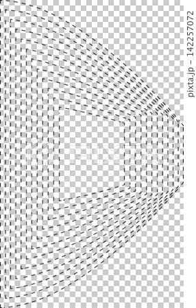Square dashed line with blending. Futuristic technology element Square dashed line with blending. Futuristic technology element 142257072