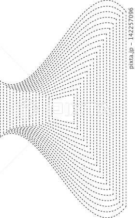 Square dashed line with blending. Futuristic technology element 142257096