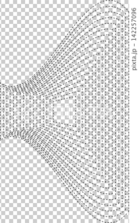 Square dashed line with blending. Futuristic technology element 142257096