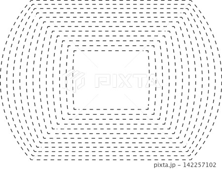 Square dashed line with blending. Futuristic technology element Square dashed line with blending. Futuristic technology element 142257102