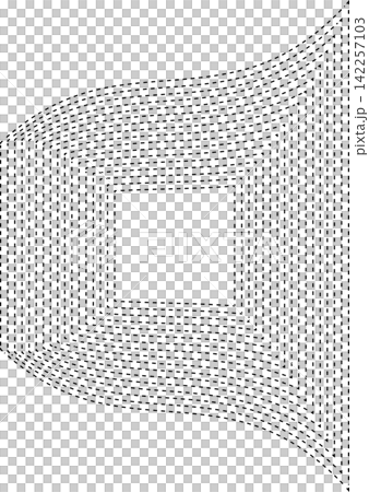 Square dashed line with blending. Futuristic technology element 142257103
