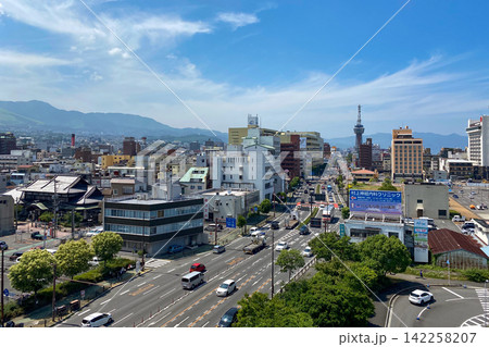 国道10号線と別府市街地 国道10号線と別府市街地 142258207