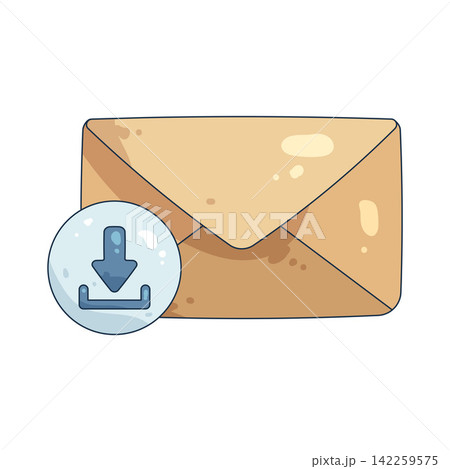 Illustration of email download Illustration of email download 142259575