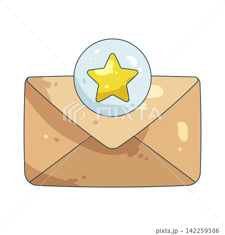 Illustration of email star 142259586
