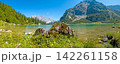 Turquoise Seebensee beneath rugged mountains in Tyrol Austria 142261158