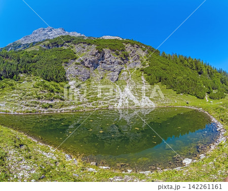 Small alpine pond near Seebensee in Tyrol Austria Small alpine pond near Seebensee in Tyrol Austria 142261161