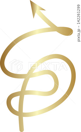 Golden arrow line, spiral, curve 142261299
