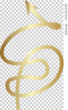 Golden arrow line, spiral, curve 142261299