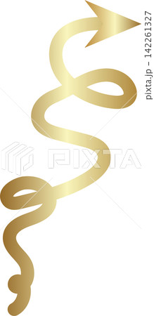 Golden arrow line, spiral, curve Golden arrow line, spiral, curve 142261327