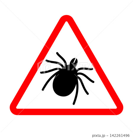 Beware of Ticks Warning Sign Vector Illustration with Dangerous Parasitic Insect on Nature Forest Background for Outdoor Safety Beware of Ticks Warning Sign Vector Illustration with Dangerous Parasitic Insect on Nature Forest Background for Outdoor Safety 142261496