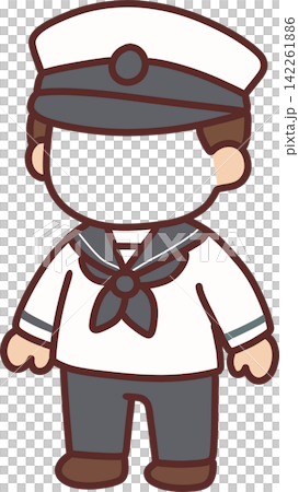 Sailor Character in Marine Uniform Sailor Character in Marine Uniform 142261886