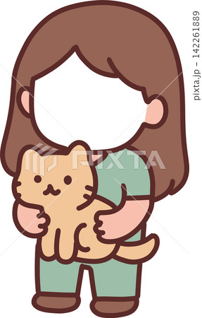Veterinarian Character Holding Cat Veterinarian Character Holding Cat 142261889