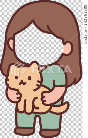 Veterinarian Character Holding Cat Veterinarian Character Holding Cat 142261889