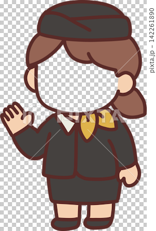 Flight Attendant Character Waving 142261890