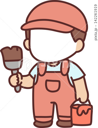 Painter Character with Brush Painter Character with Brush 142261919