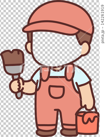 Painter Character with Brush Painter Character with Brush 142261919