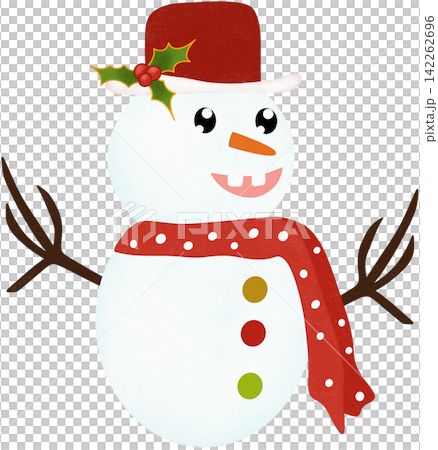 christmas snowman with holly christmas snowman with holly 142262696