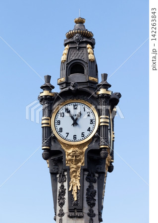Monumental clock of Tassin la Demi Lune in France Monumental clock of Tassin la Demi Lune in France 142263843