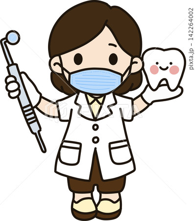 Female Dentist Holding Tooth Female Dentist Holding Tooth 142264002