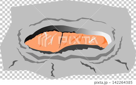 鮭のホイル焼きのイラスト 142264385
