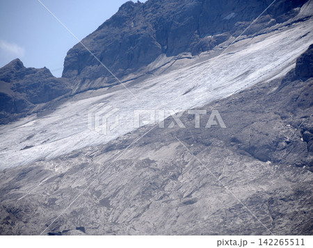 marmolada glacier melting in summer season marmolada glacier melting in summer season 142265511
