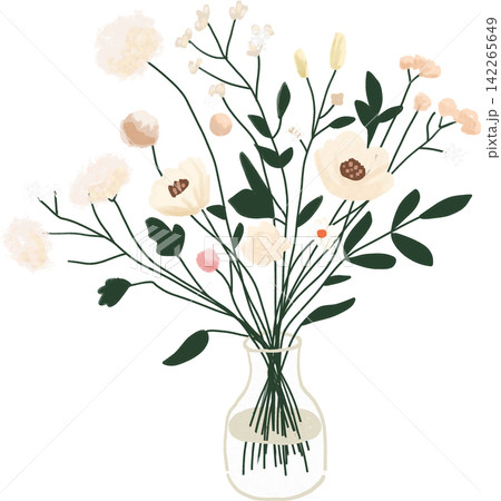Floral Bouquet in Glass Vase 142265649