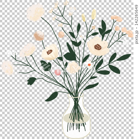 Floral Bouquet in Glass Vase 142265649