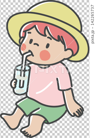 Child Drinking Juice with Straw Child Drinking Juice with Straw 142265737