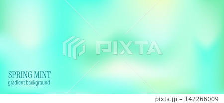 Mint gradient abstract background with green and blue spring tones. Vibrant cyan aqua gradation for wellness poster and web banner. Smooth mint color blend as a fresh vector backdrop Mint gradient abstract background with green and blue spring tones. Vibrant cyan aqua gradation for wellness poster and web banner. Smooth mint color blend as a fresh vector backdrop 142266009