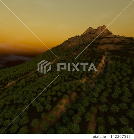 3D illustration of nature and environment 3D illustration of nature and environment 142267515