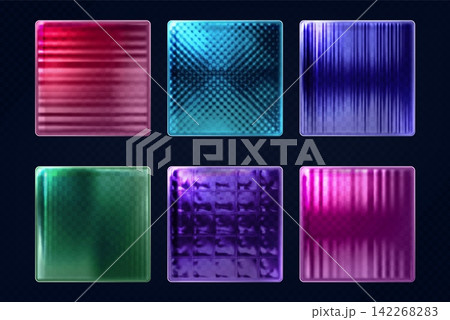Holographic glass tiles with color gradient 142268283