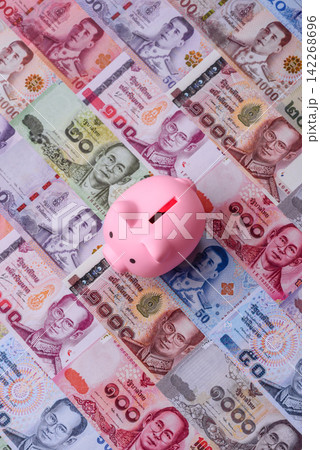 A piggy bank as a concept for storing, accumulating, and saving financial resources 142268696